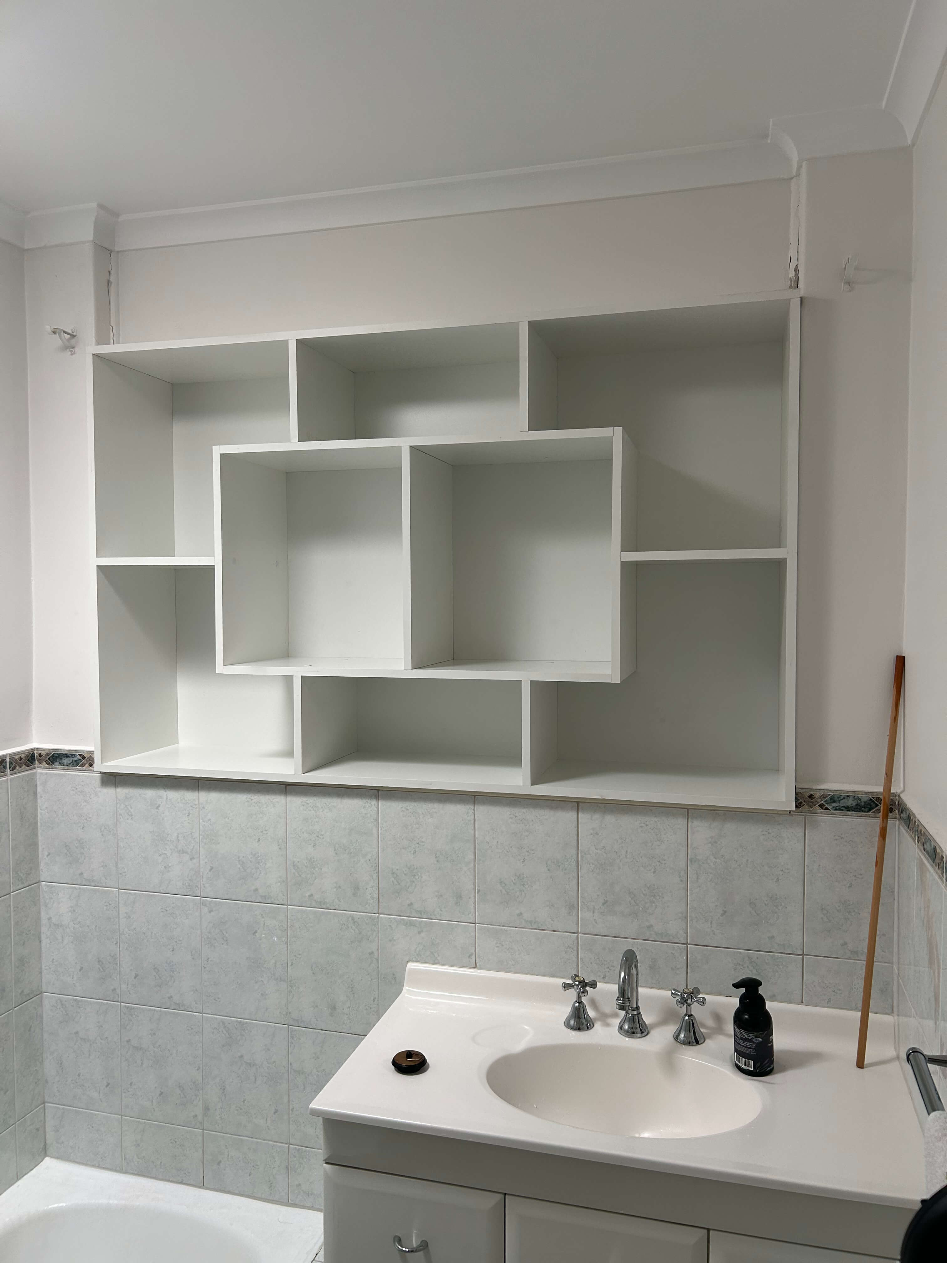 Finished shelving